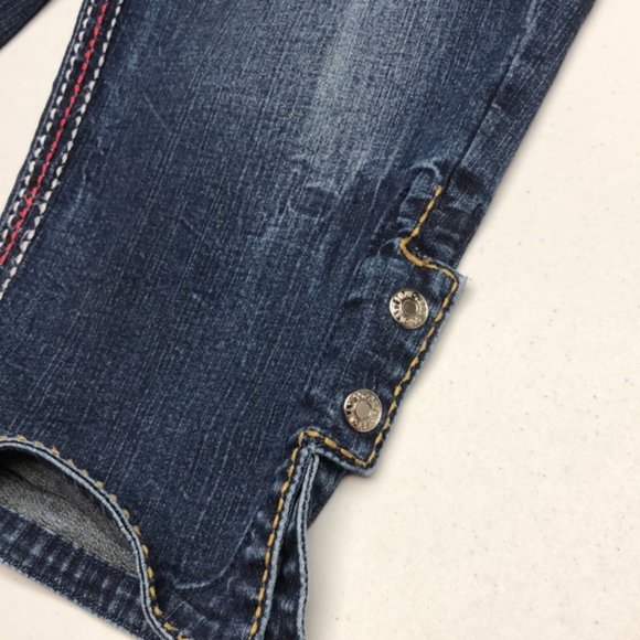 PREMIUM BABY PHAT FACTORY DENIM CAPRIS W 7/27x14 🐈 - Picture 5 of 13